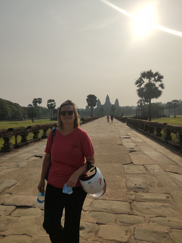 Laure à Angkor Wat