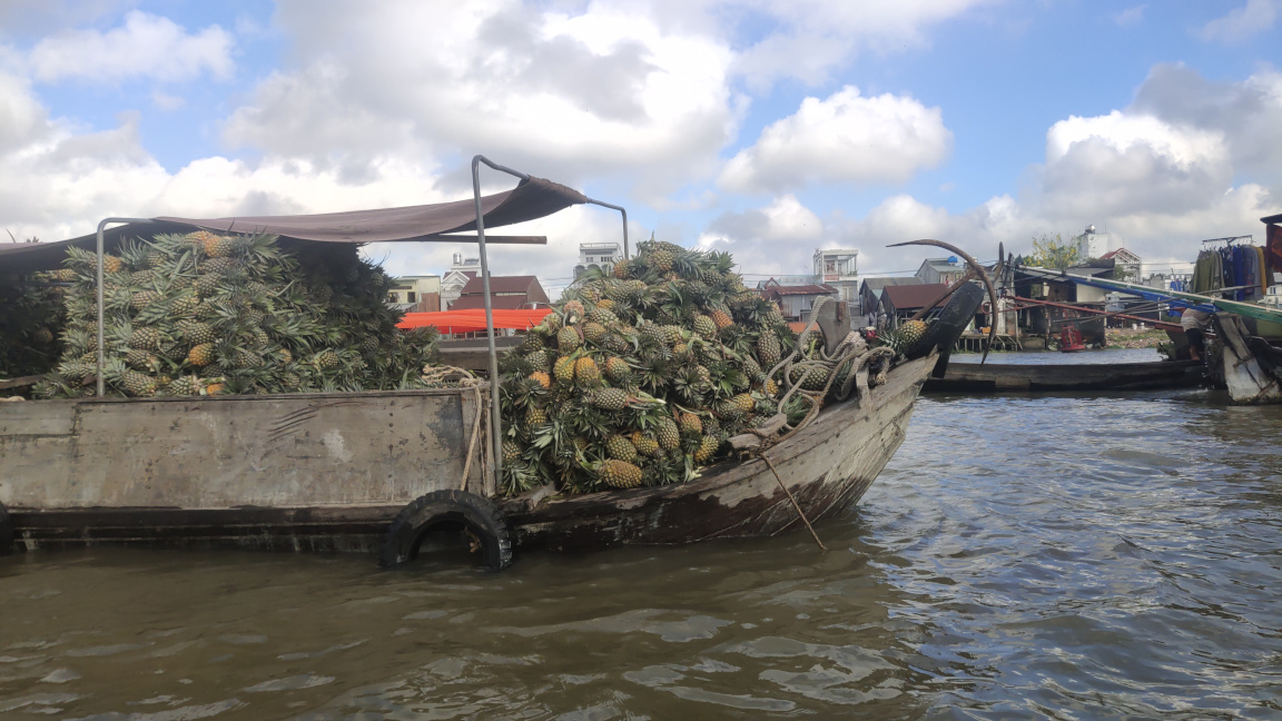 Bateau qui vend des ananas